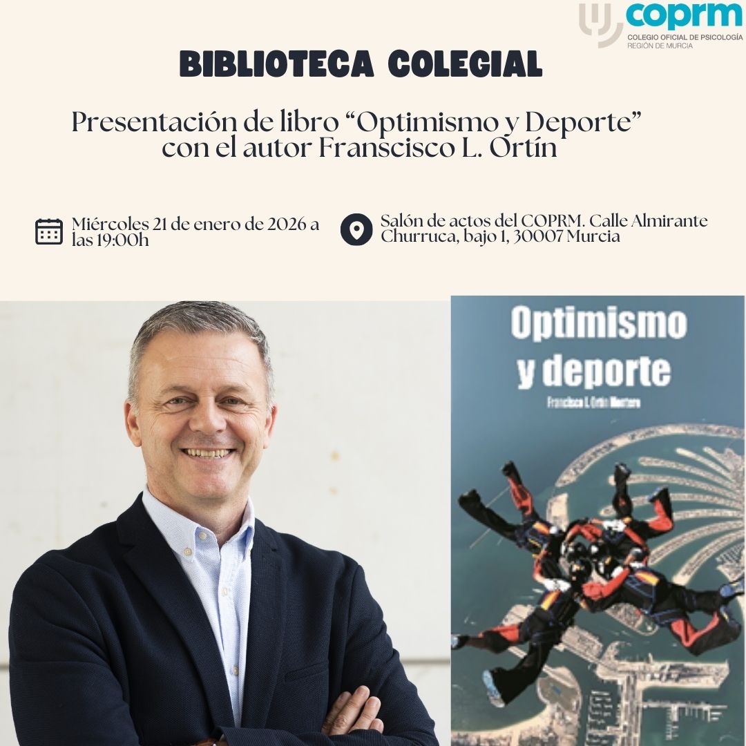Presentación del libro ¨Optimismo y Deporte¨ Miércoles 21 de enero de 2026 a las 19:00h en el COPRM