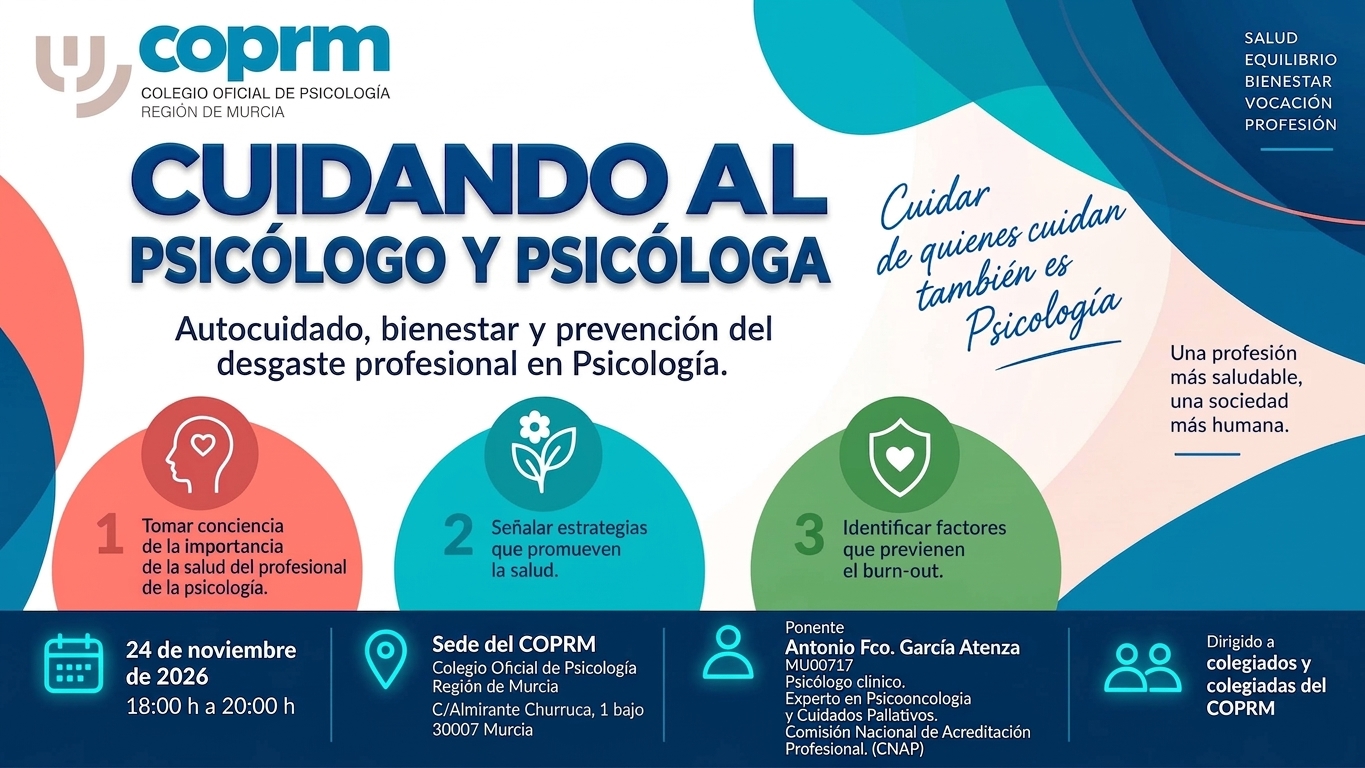 Taller CUIDANDO AL PSICÓLOGO  Autocuidado, bienestar y prevención del desgaste profesional en Psicología.